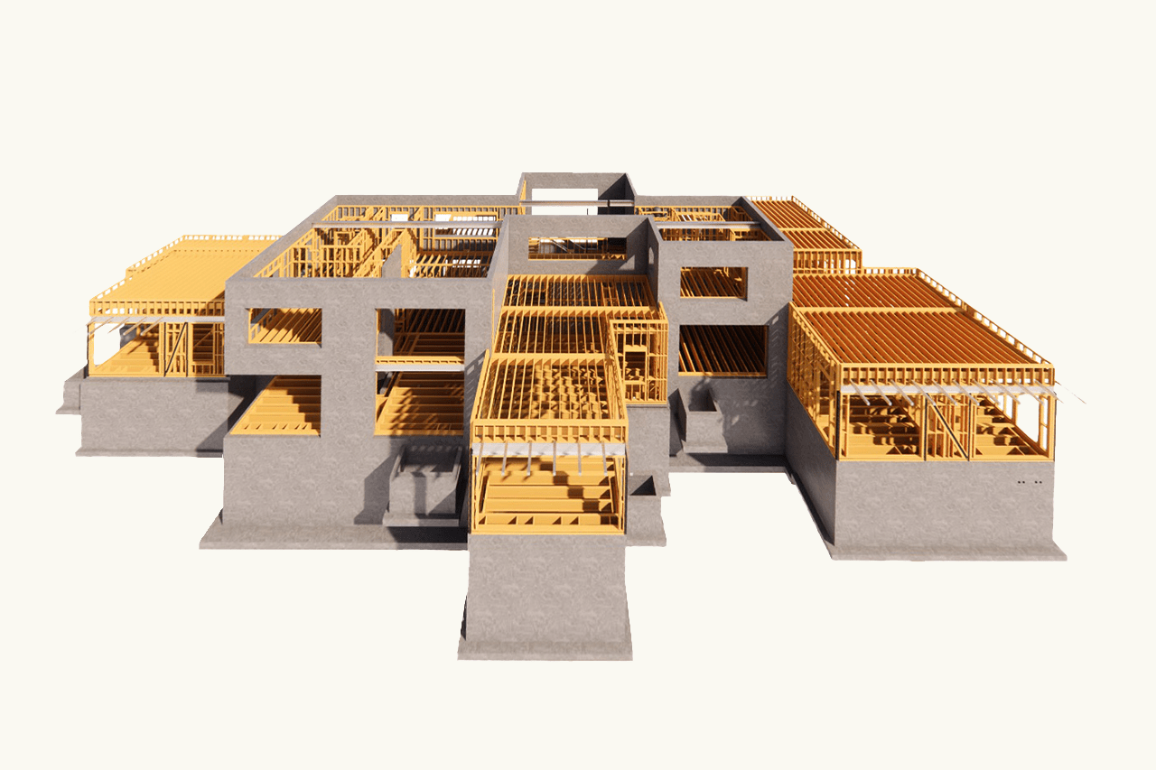 Dowbuilt Digital Construction Framing Rendering
